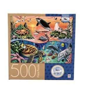 Mark Gregory | NEW Ocean Gathering 500 Piece Puzzle with Box Easel & Storage Bag